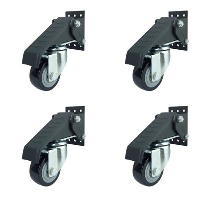 Hollow Core Polyurethane Casters Smooth Tread Single Wheel With 194mm Height / 2 Inches