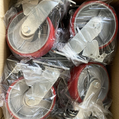 Heavy Duty Rubber Casters with Steel Rubber Wheel Material Load Capacity 250 to 380 KG Indoor Outdoor Mobility Equipment