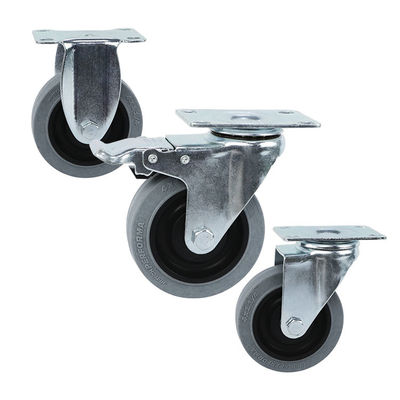 198lbs Capacity 100mm Caster Wheel , TPR Swivel Trolley Wheels