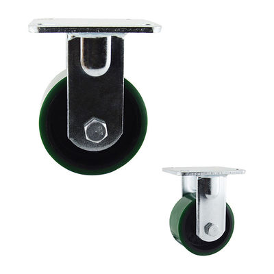 2816LBS Capacity Cast Iron 4 PU Caster Sets Two Ball Bearing