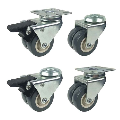 PVC Casters Flowerpot 50mm Swivel Light Duty Castors Wheels 360 Rotating