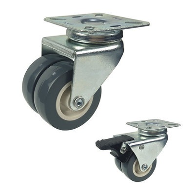 PVC Casters Flowerpot 50mm Swivel Light Duty Castors Wheels 360 Rotating