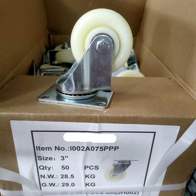 Blaue Gummi-Rollräder mit Stahlgehäuse perfekt für Lager und Ausrüstung, die langlebige Rollräder benötigen