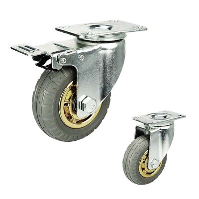 Laden ISO9001 70kg 4 Zoll-Gummigießmaschinen-Räder mit niedrigem Noice