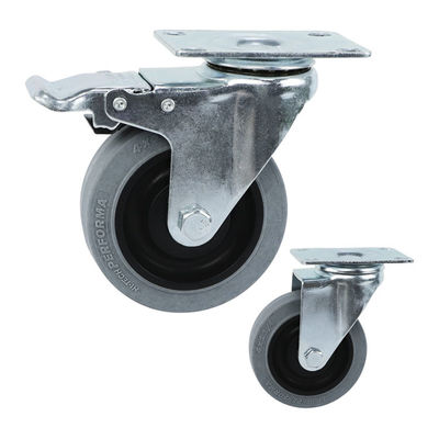 198lbs Capacity 100mm Caster Wheel , TPR Swivel Trolley Wheels