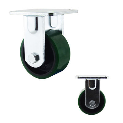 2816LBS Capacity Cast Iron 4 PU Caster Sets Two Ball Bearing