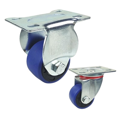 M12 30mm 2 Inch Thermoplastic Rubber Wheels High Load Blue Tpr