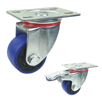 M12 30mm 2 Inch Thermoplastic Rubber Wheels High Load Blue Tpr
