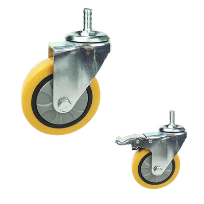 6 Inch Swivel Threaded Stem Industrial Trolley Caster Wheels 150KG