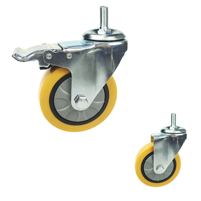 6 Inch Swivel Threaded Stem Industrial Trolley Caster Wheels 150KG