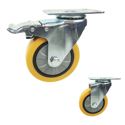 6 Inch Swivel Threaded Stem Industrial Trolley Caster Wheels 150KG